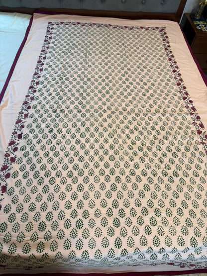 Pink Dreams - Light Pink Reversible Hand Block Printed Dohar