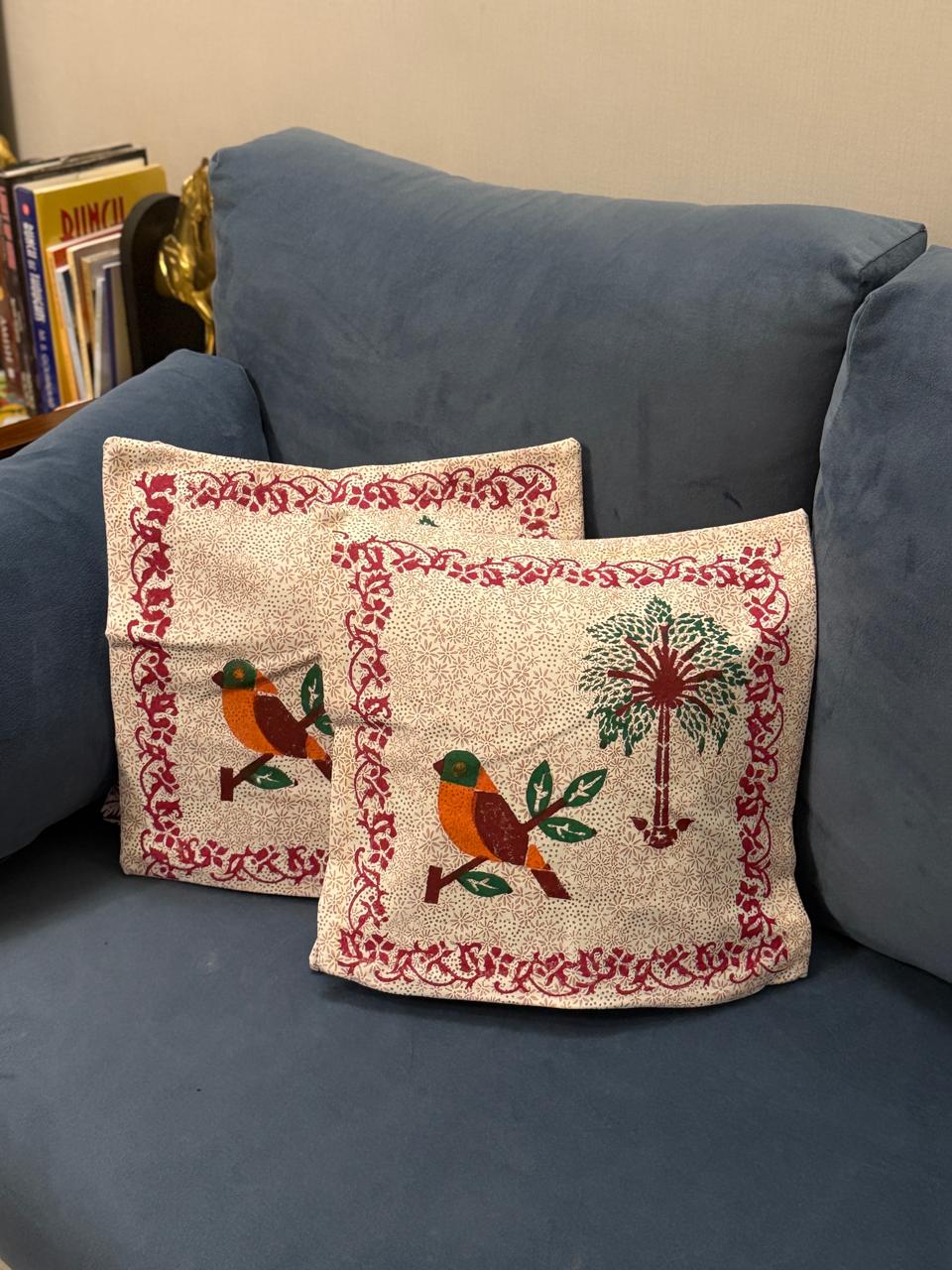 Palmira – Set of 2 Handblock Printed Cotton Cushion Covers