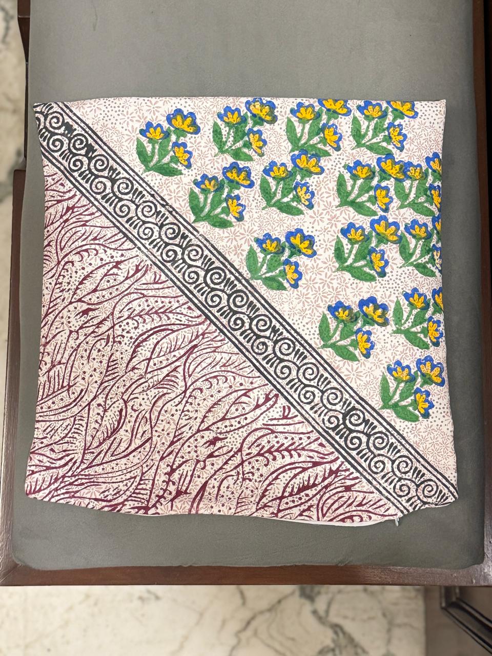 Rajni – Set of 3 Handblock Printed Cotton Cushion Covers