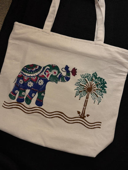 Haathi Hues – Hand Block Printed Tote Bag