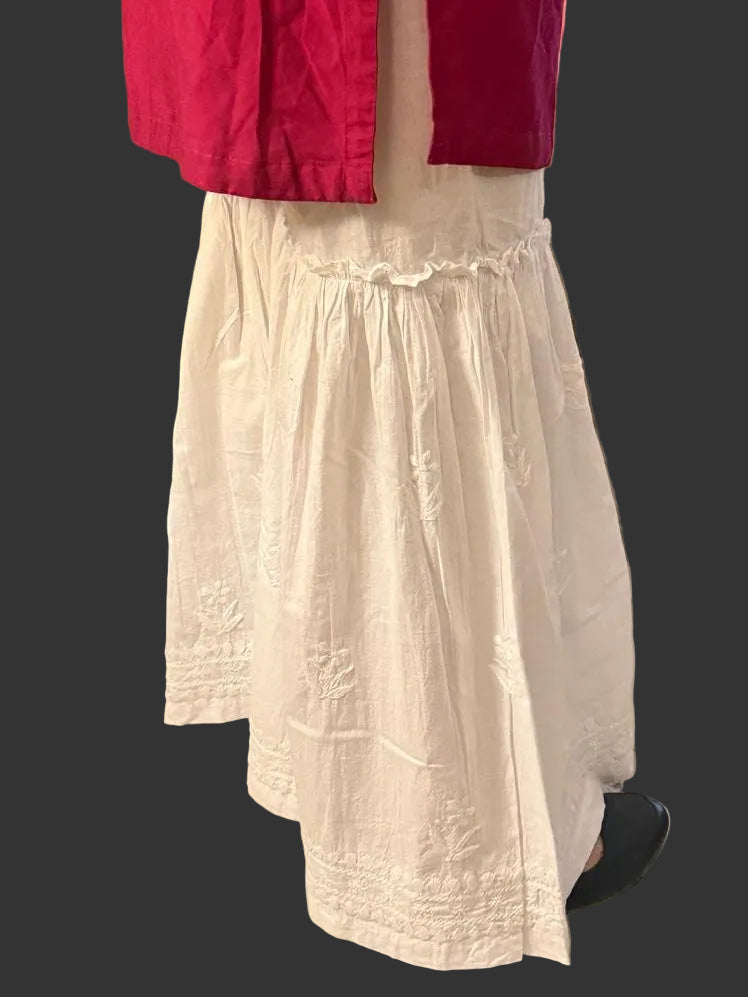 Garara/Sharara (Chikankari Free Size Bottom)