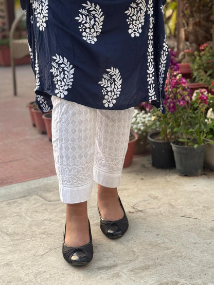 Straight Palazzo (Chikankari Free Size Bottom)