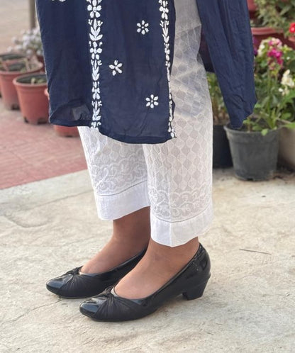 Straight Palazzo (Chikankari Free Size Bottom)