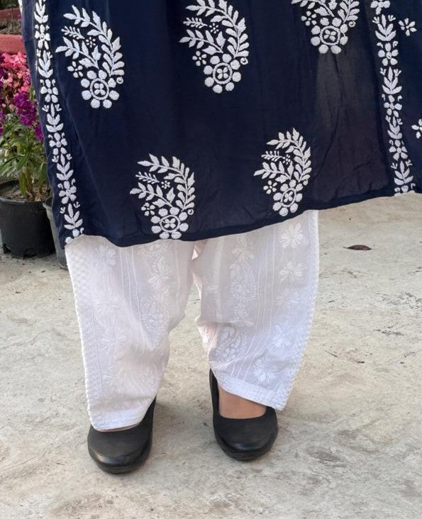 Salwar (Chikankari Free Size Bottom)
