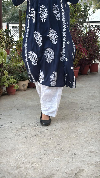 Farshi Salwar (Chikankari Free Size Bottom)