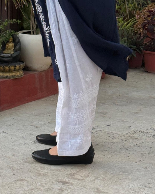 Farshi Salwar (Chikankari Free Size Bottom)