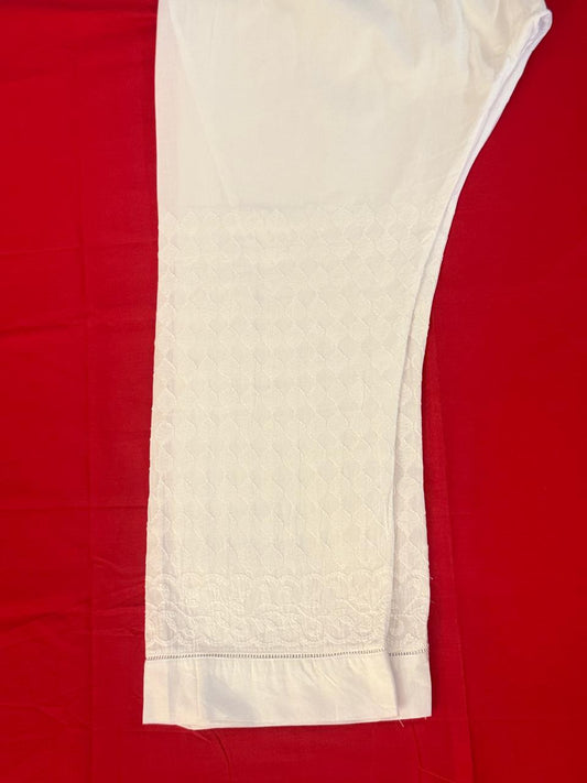 Straight Palazzo (Chikankari Free Size Bottom)