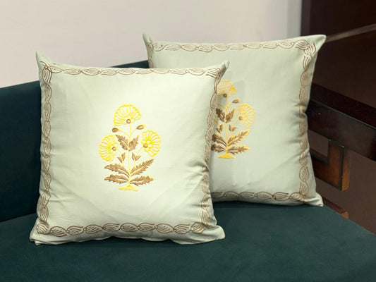 Pistachio Whisper – Pastel Pistachio Cushion Cover Set of 2 (16” x 16”)