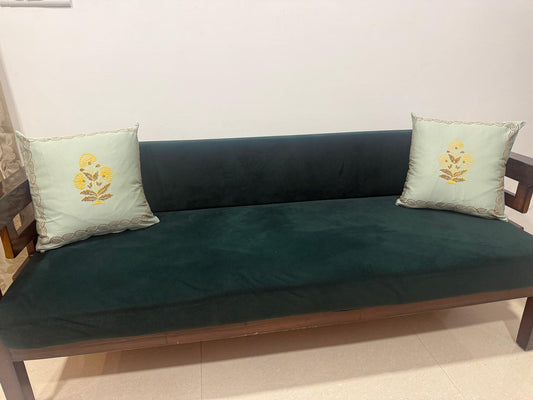 Pistachio Whisper – Pastel Pistachio Cushion Cover Set of 2 (16” x 16”)