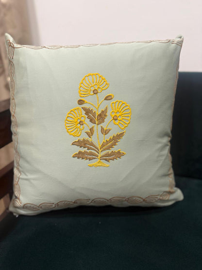 Pistachio Whisper – Pastel Pistachio Cushion Cover Set of 2 (16” x 16”)