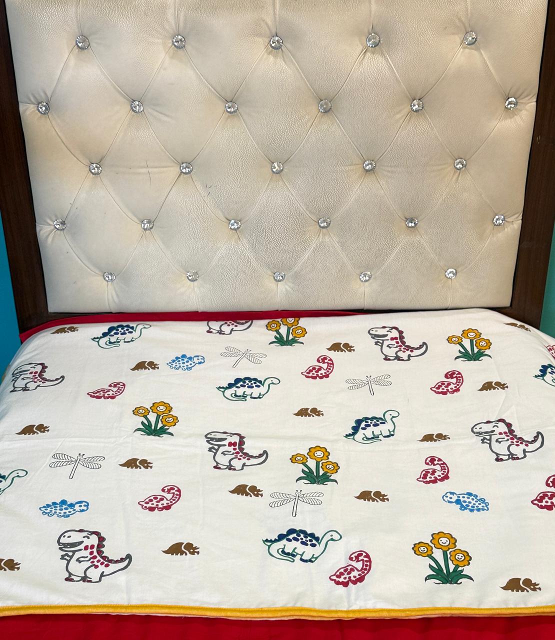 Jurassic Joy: 3-Layered Reversible Dohar for Kids (0–7 Years)
