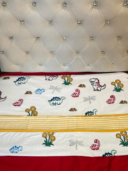 Jurassic Joy: 3-Layered Reversible Dohar for Kids (0–7 Years)