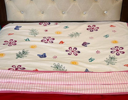 Sunbeam Meadow: 3-Layered Reversible Dohar for Kids (0–7 Years)