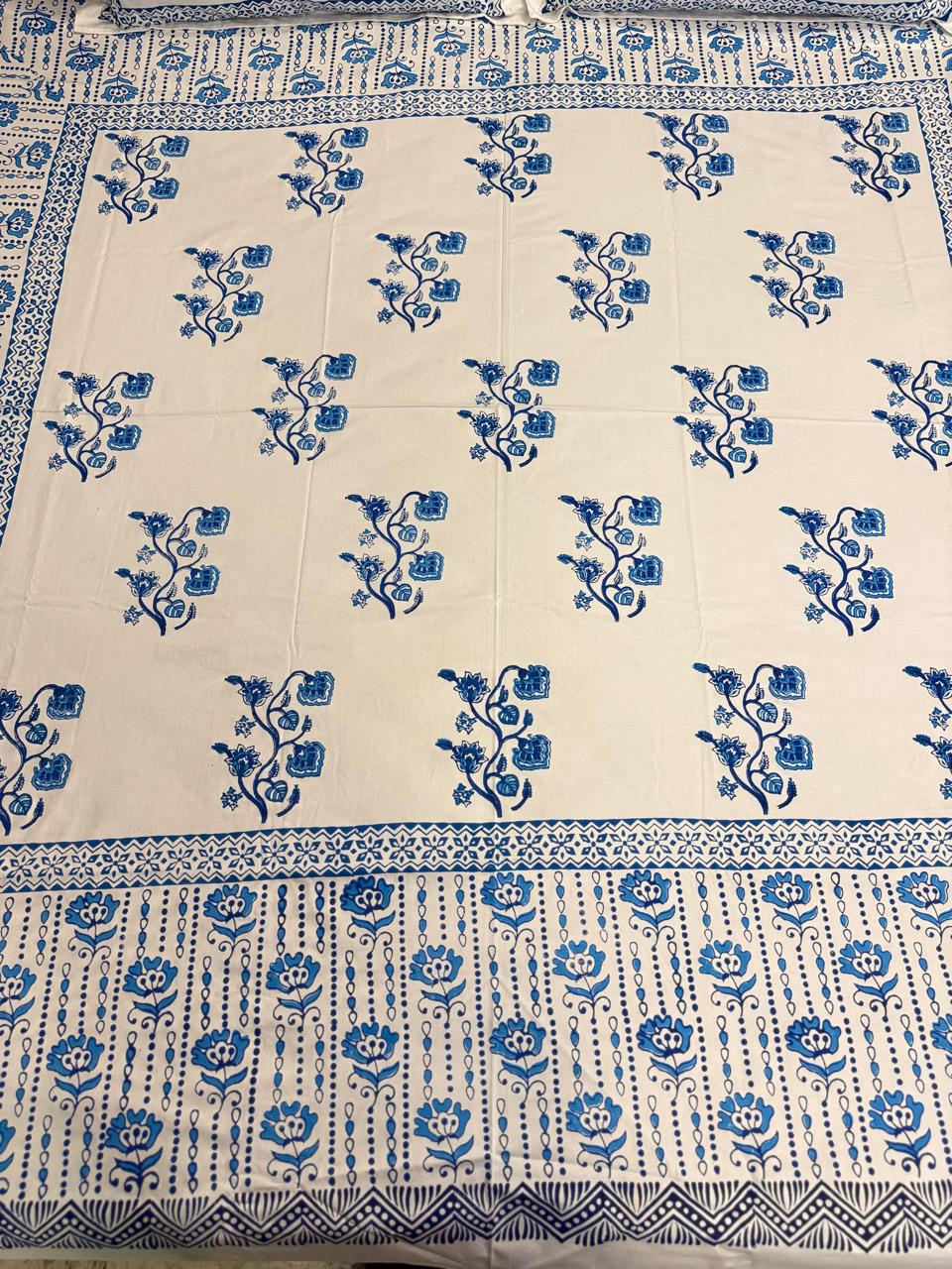 AnantNeel – Hand Block Printed Double Bedsheet Set