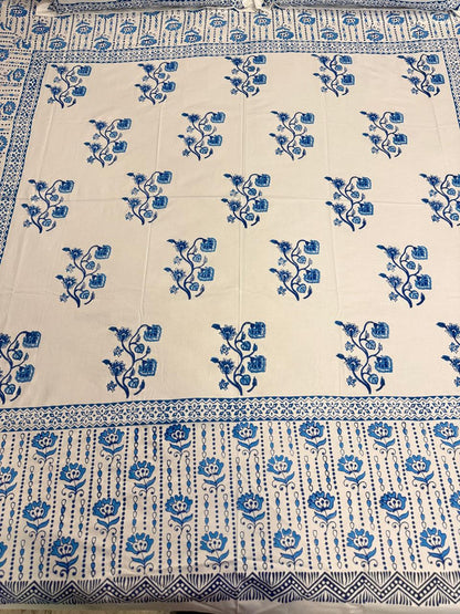 AnantNeel – Hand Block Printed Double Bedsheet Set