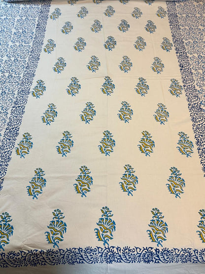 IndraNeel – Hand Block Printed Double Bedsheet Set