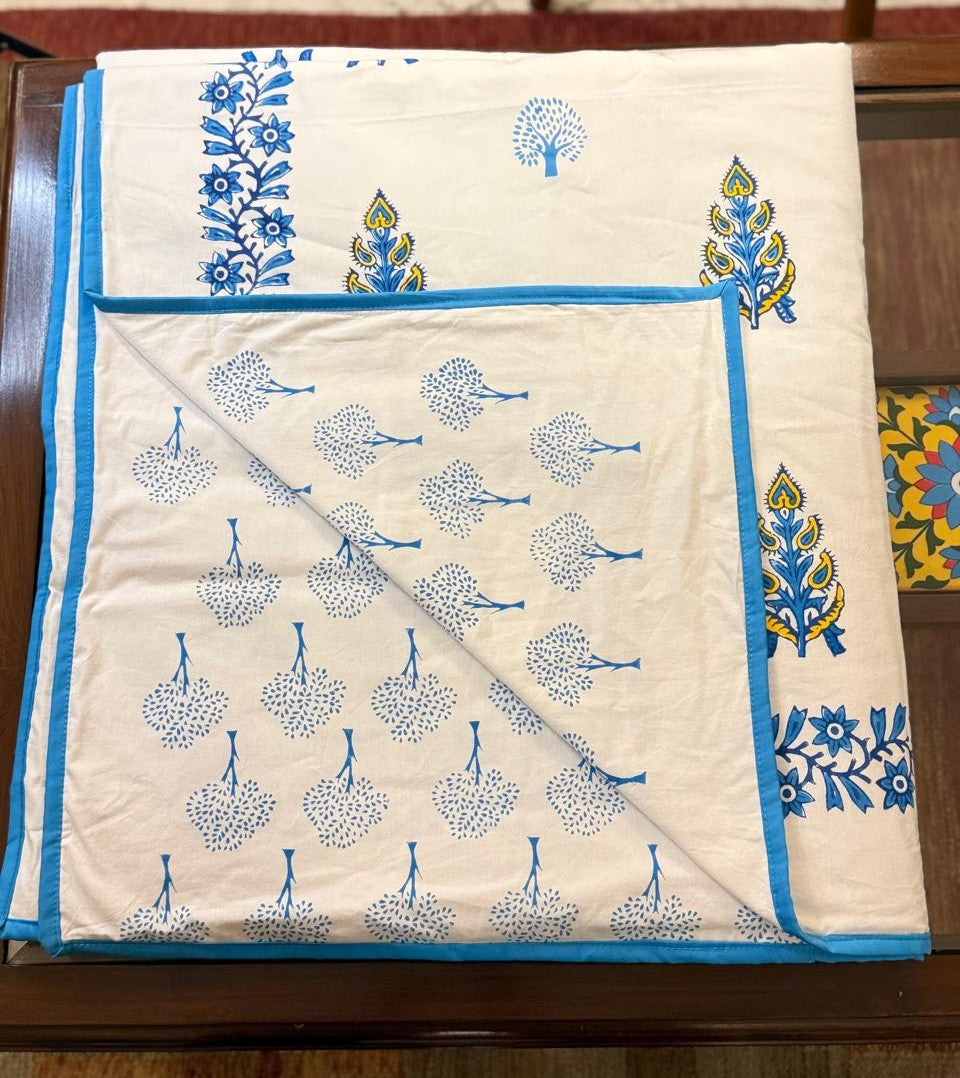Blissful Dreams - Reversible Hand Block Printed Double Dohar