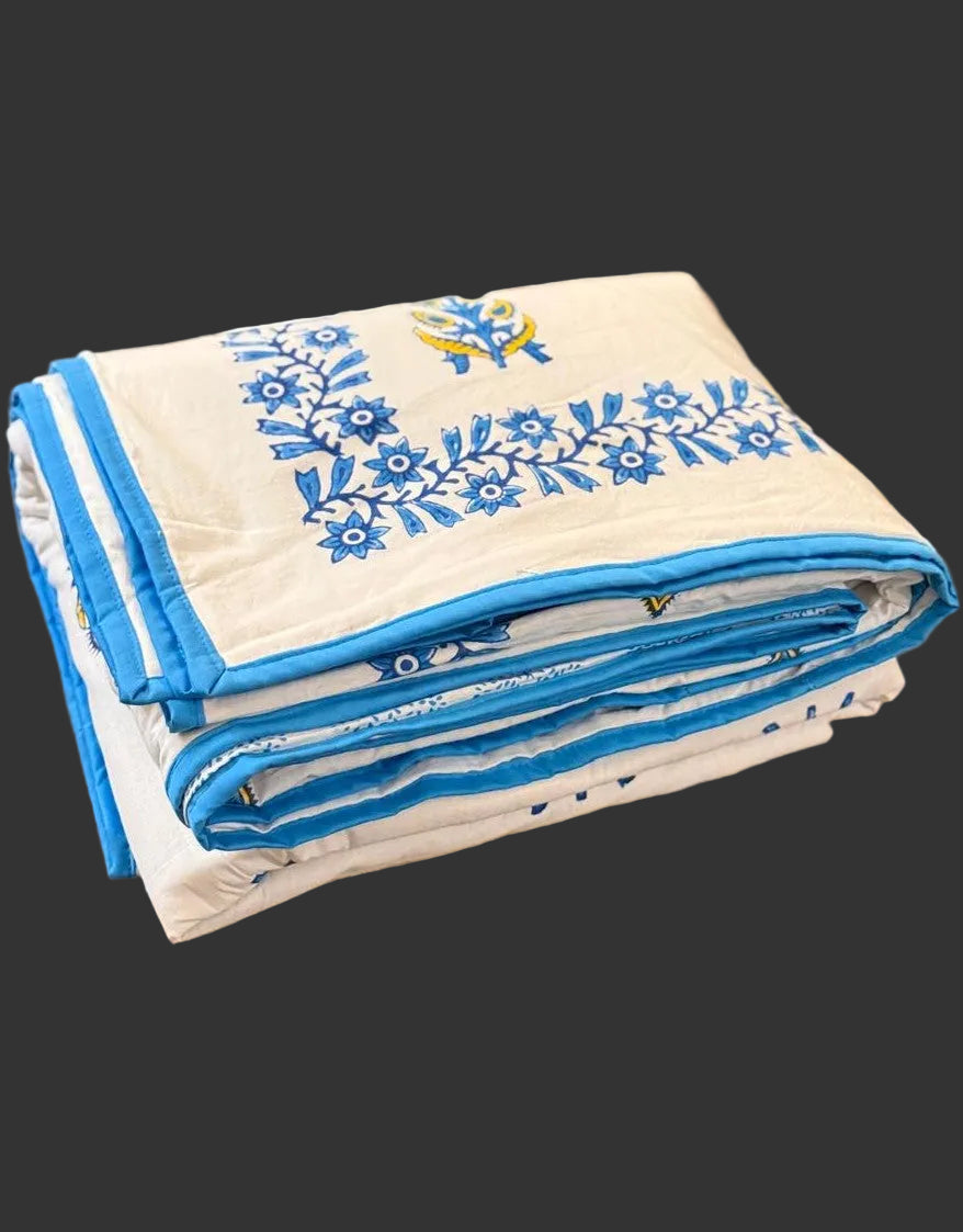 Blissful Dreams - Reversible Hand Block Printed Double Dohar