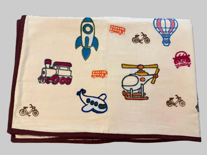 Zoom Town: 3-Layered Reversible Dohar for Kids (0–7 Years)