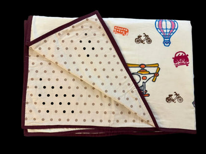 Zoom Town: 3-Layered Reversible Dohar for Kids (0–7 Years)