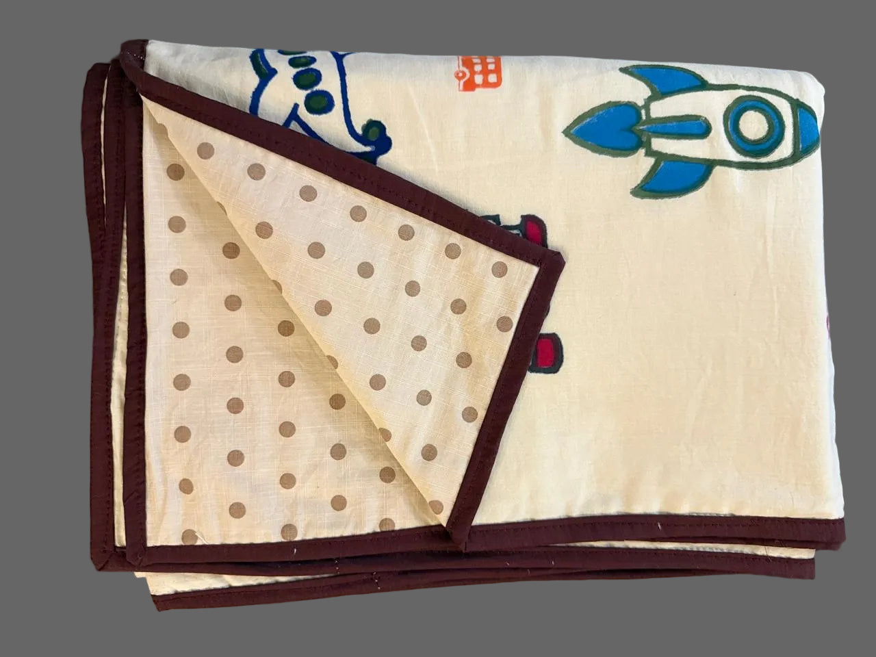 Zoom Town: 3-Layered Reversible Dohar for Kids (0–7 Years)