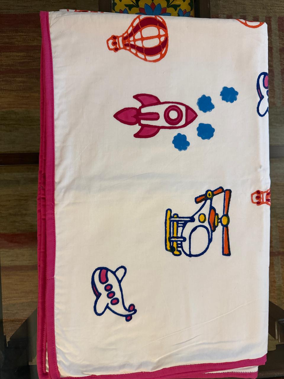 Sky Safari: 3-Layered Reversible Dohar for Kids (0–7 Years)