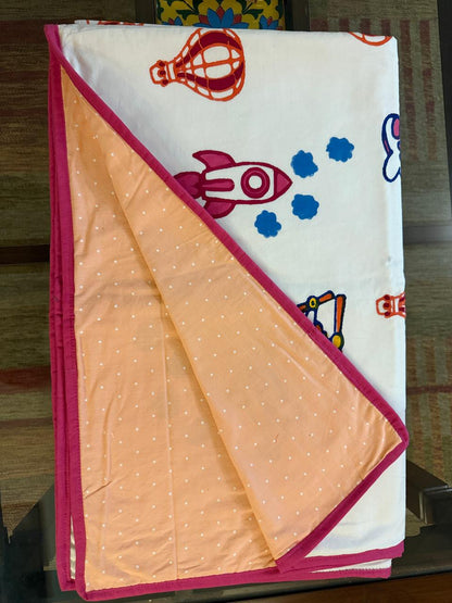 Sky Safari: 3-Layered Reversible Dohar for Kids (0–7 Years)