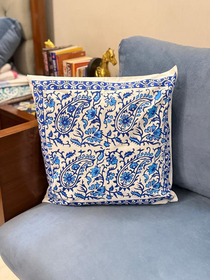 Neel Kehri – Cotton Hand Block Printed Cushion Covers (Set of 2)