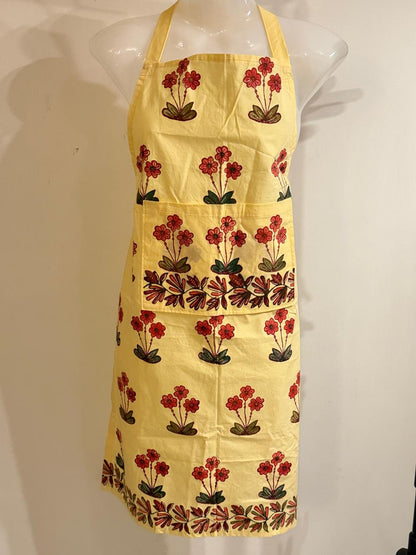 Flower Power – Hand Block Printed Cotton Apron