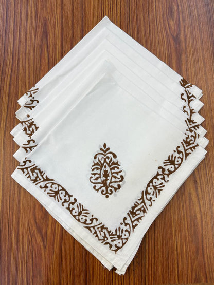 Anugrah - Set of 6 Hand Block Printed Table Napkins