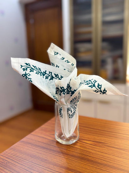 Zaika - Set of 6 Hand Block Printed Table Napkins