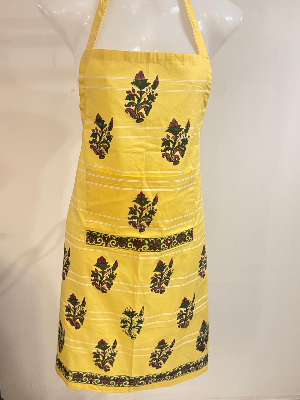 Chef's Charm - Hand Block Printed Cotton Apron