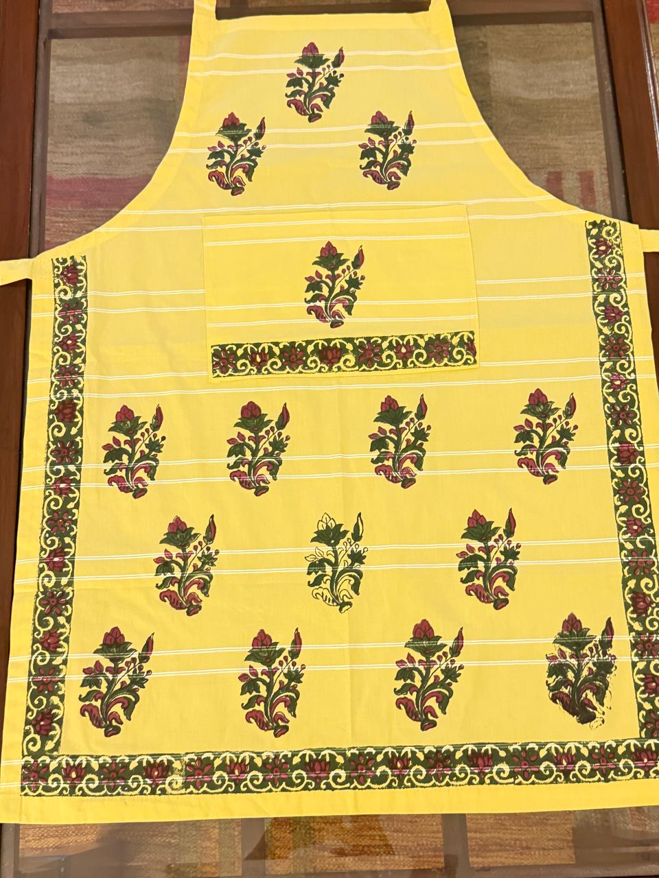 Chef's Charm - Hand Block Printed Cotton Apron