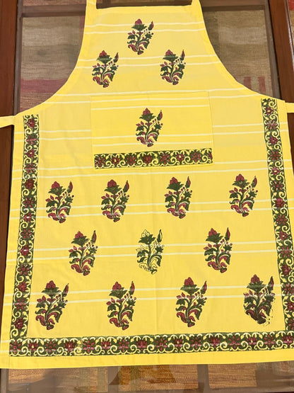 Chef's Charm - Hand Block Printed Cotton Apron