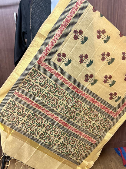 Amara – Beige Chanderi Silk Dupatta