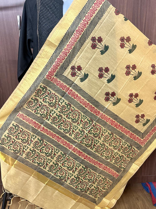 Amara – Beige Chanderi Silk Dupatta