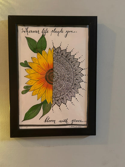 Petal Power – Set of 2 Mandala-Inspired Motivational Frames