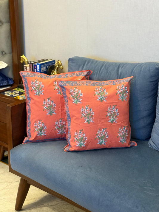 Peach Blossom Cushion Covers (Set of 2)