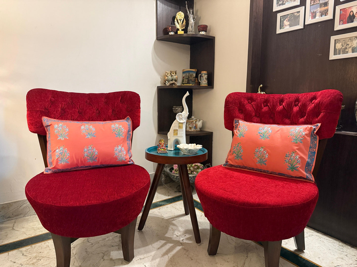 Peach Blossom Cushion Covers (Set of 2)
