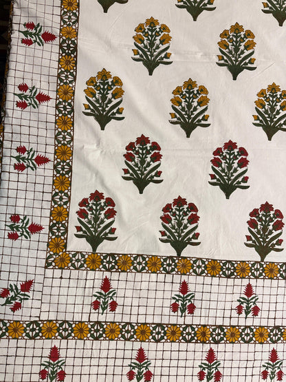 Meher – Hand Block Printed Double Bedsheet Set