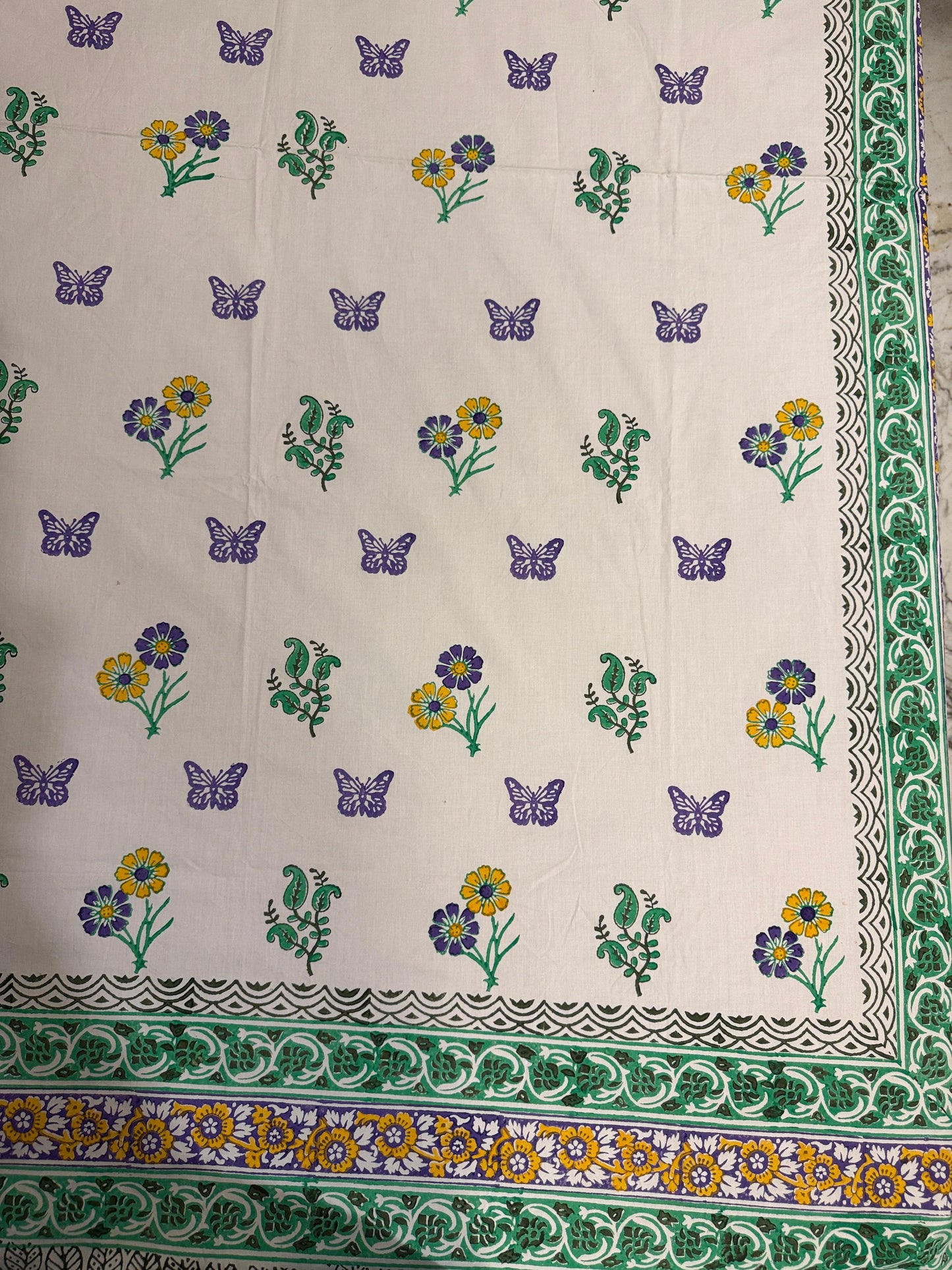 Titli 🦋 – Hand Block Printed Double Bedsheet Set