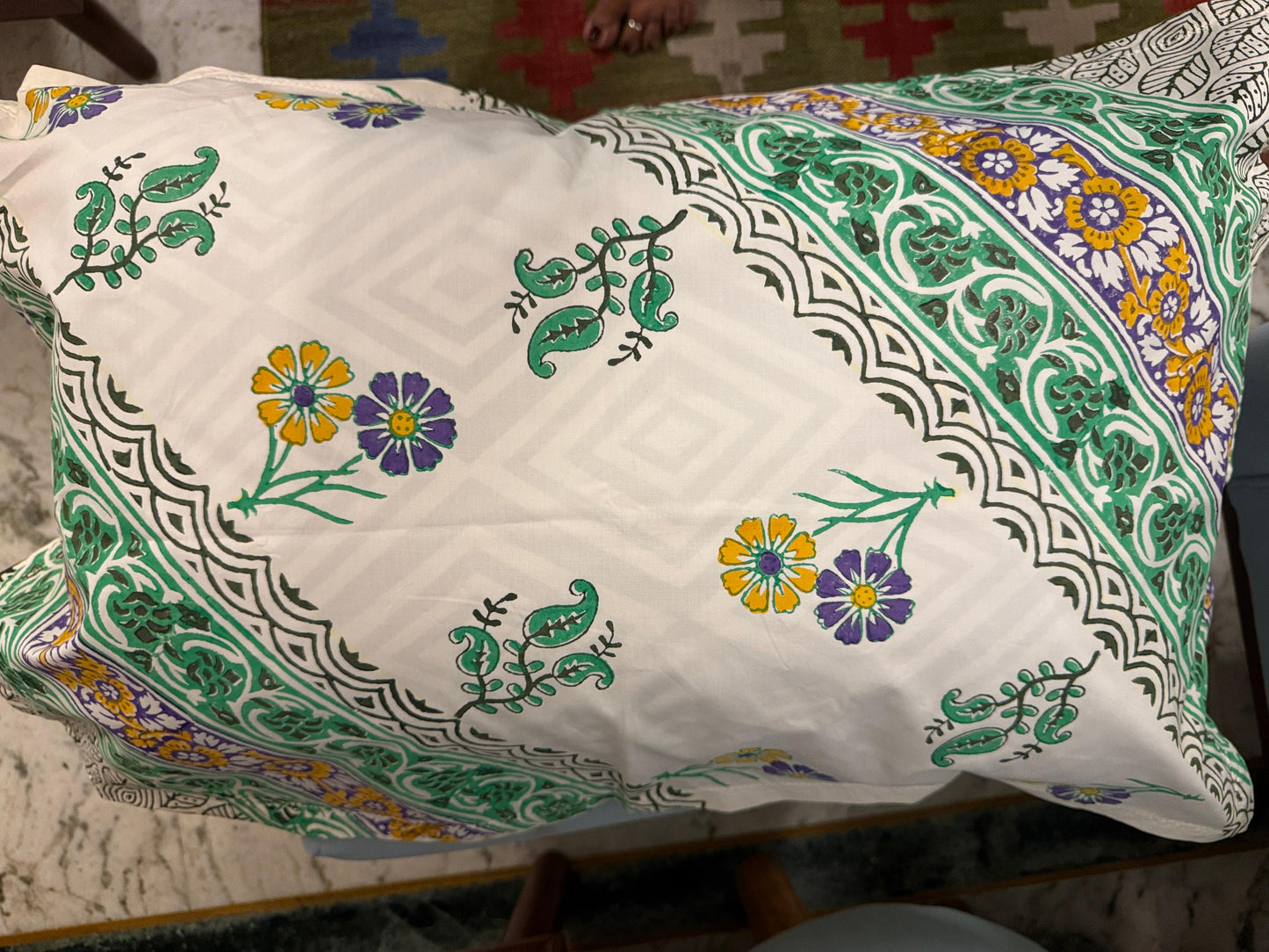Titli 🦋 – Hand Block Printed Double Bedsheet Set