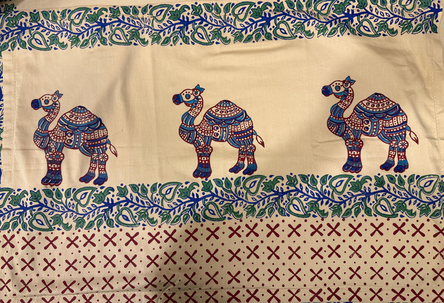 Raahi 🐪 – Hand Block Printed Double Bedsheet Set