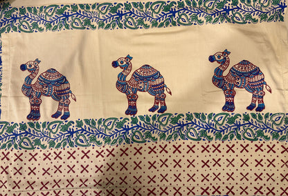 Raahi 🐪 – Hand Block Printed Double Bedsheet Set