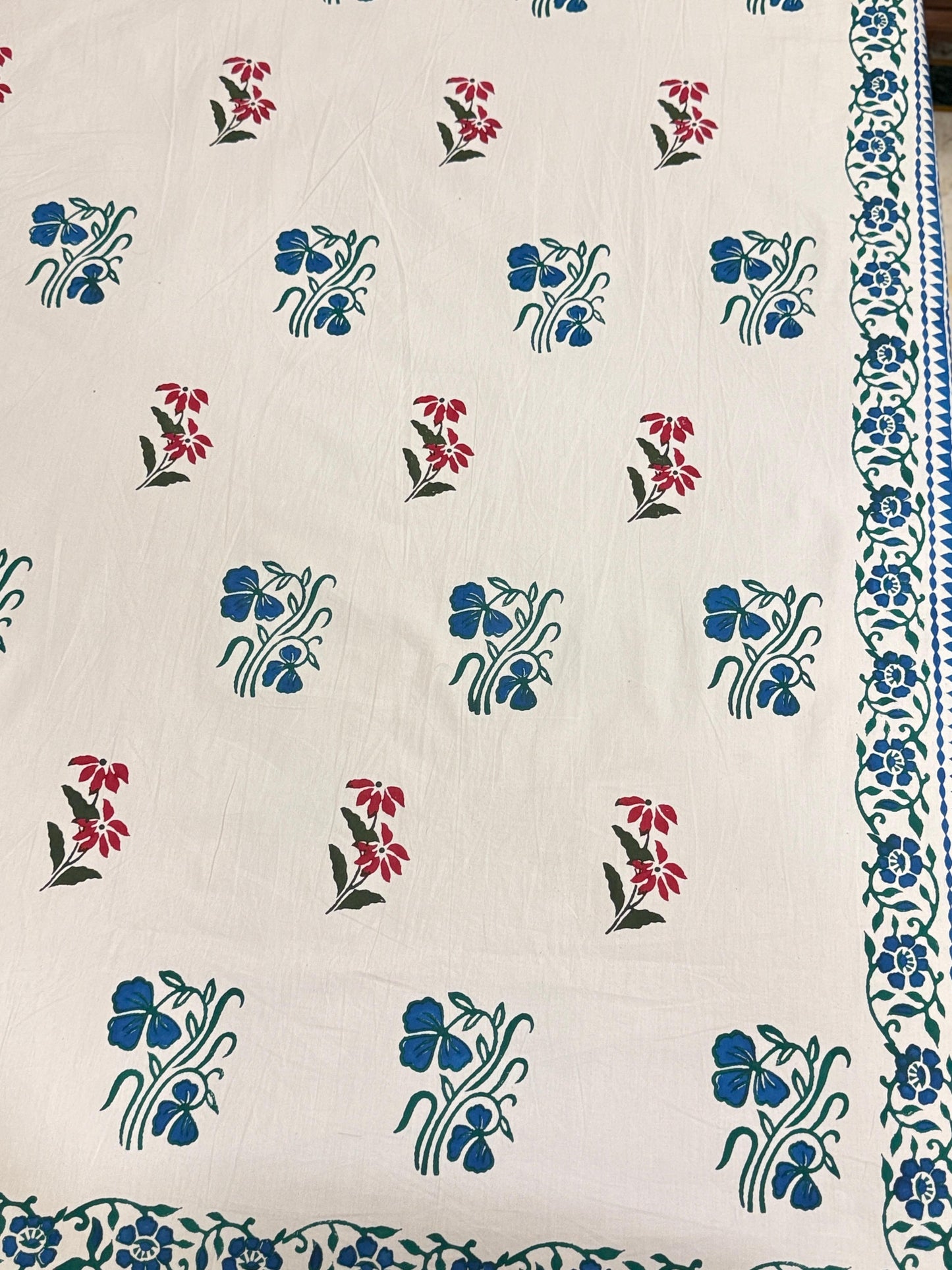 Aangan 🌸 – Hand Block Printed Double Bedsheet Set