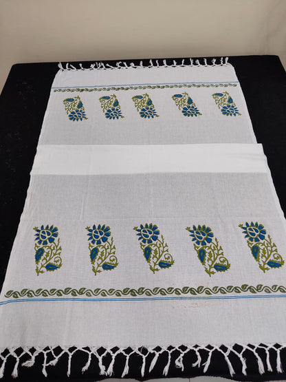 Suman - Hand Block Printed Cotton Towels (Set of 2)