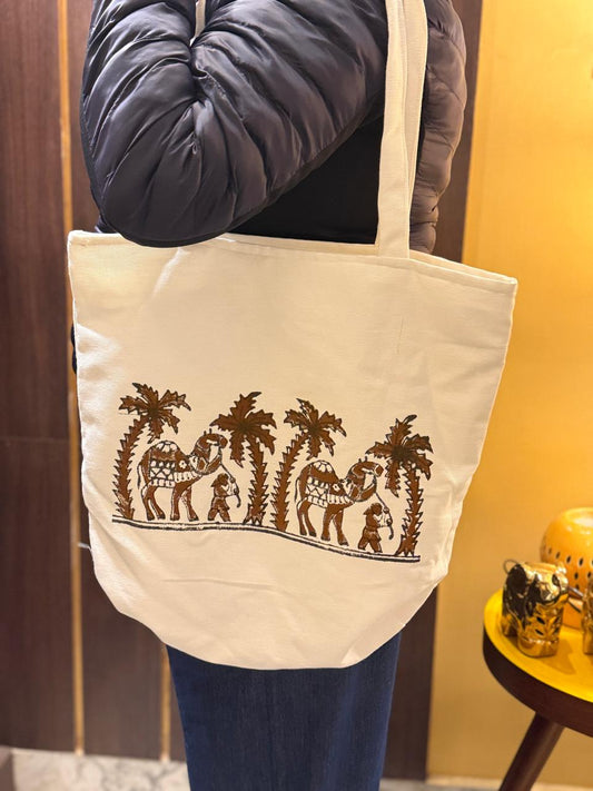 Desert Hues – Hand Block Printed Tote Bag