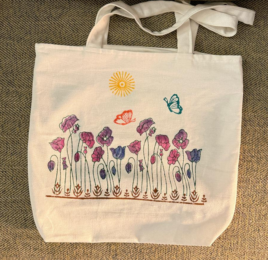 Nature Hues – Hand Block Printed Tote Bag