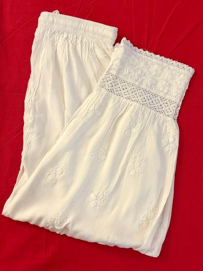 Afghani Salwar (Chikankari Free Size Bottom)
