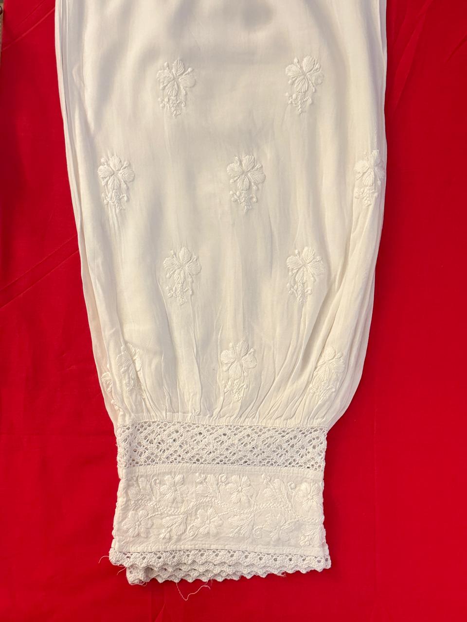 Afghani Salwar (Chikankari Free Size Bottom)